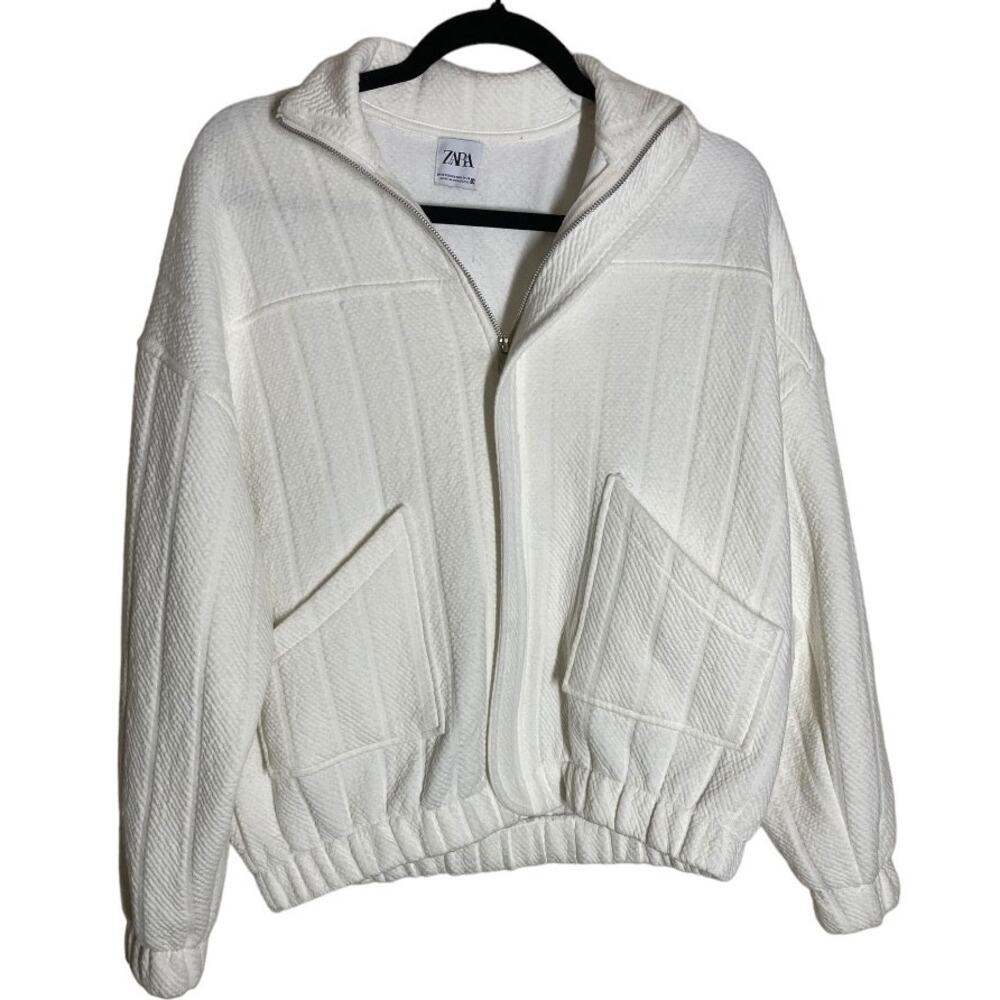 Zara White Quilted Jacket